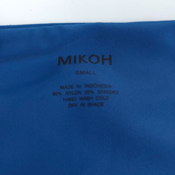 NEW Mikoh Velzyland String Triple Loop Bikini Bottom Blue Strappy Boho Swim - Picture 2 of 6